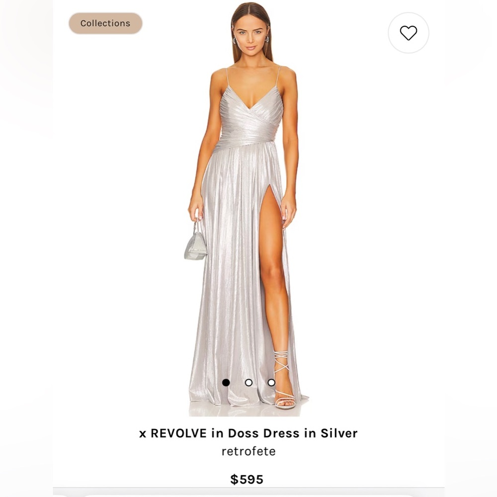 Retrofete Silver Gown! Brand new with tags. Size XS. Please check your size.